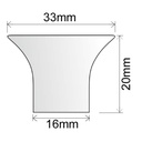 Ozvučník plastový biely